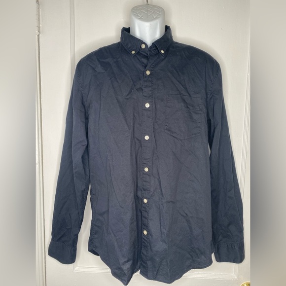 BONOBOS Large Slim Fit Men's Black Button-Down Shirt - Picture 1 of 8